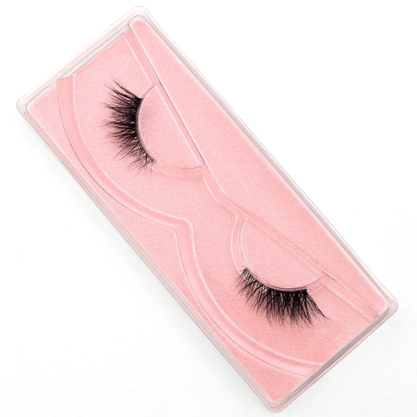 Visofree 3D Mink Half Lashes – Natural Long False Eyelashes with Clear Band, Handmade HT04