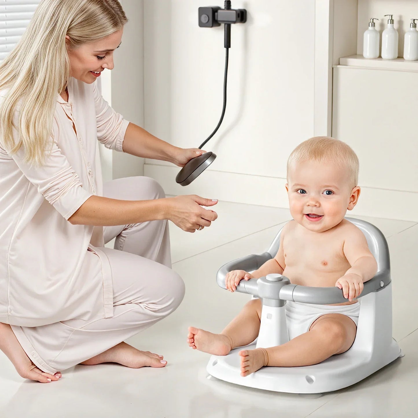 Bath Aid, Stability, Bath, Spa, Bath Time, Aid Tools, Support for Baby Bath, Bath Washing Aid - with Anti Slip,Sit Up Bath Seat
