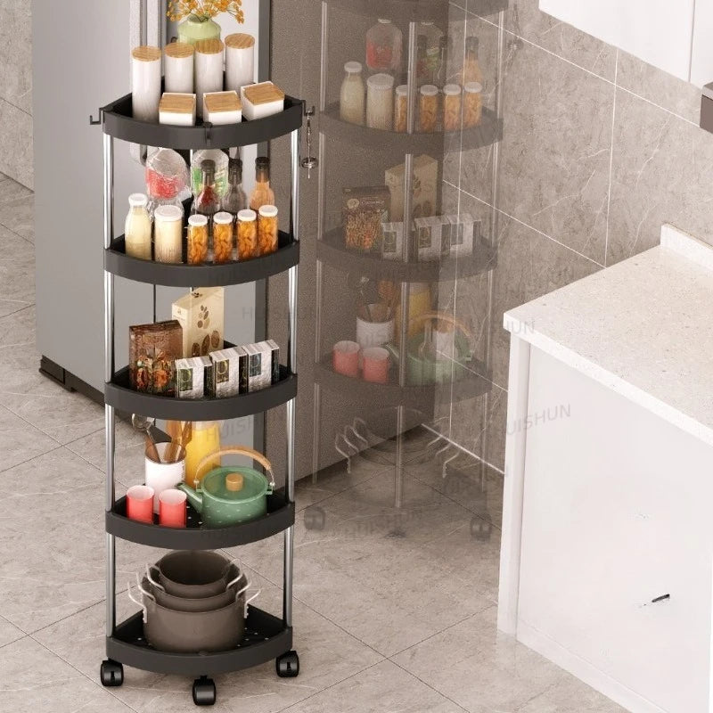 Kitchen storage rack Multifunctional storage rack Supplies Seasonings Corner artifact Corner general merchandise Daily Daquan