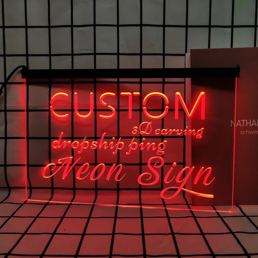 Custom LED 3D Carving Neon Sign