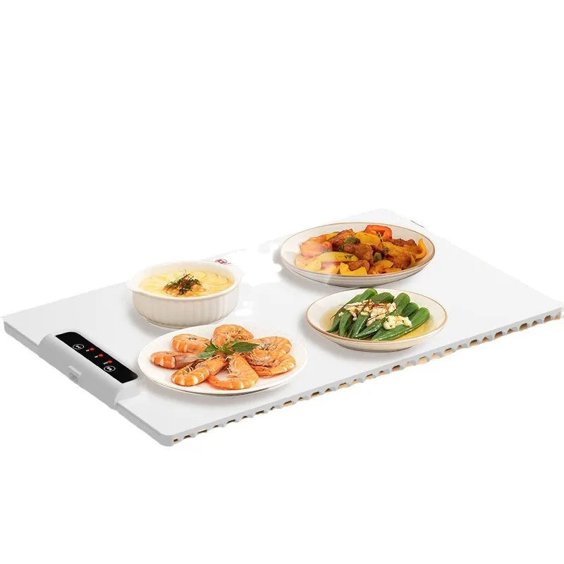 Food Electric Warming Tray Foldable Food Warmer Plate Fast Heating with Adjustable Temperature Control Keeps Food Warming