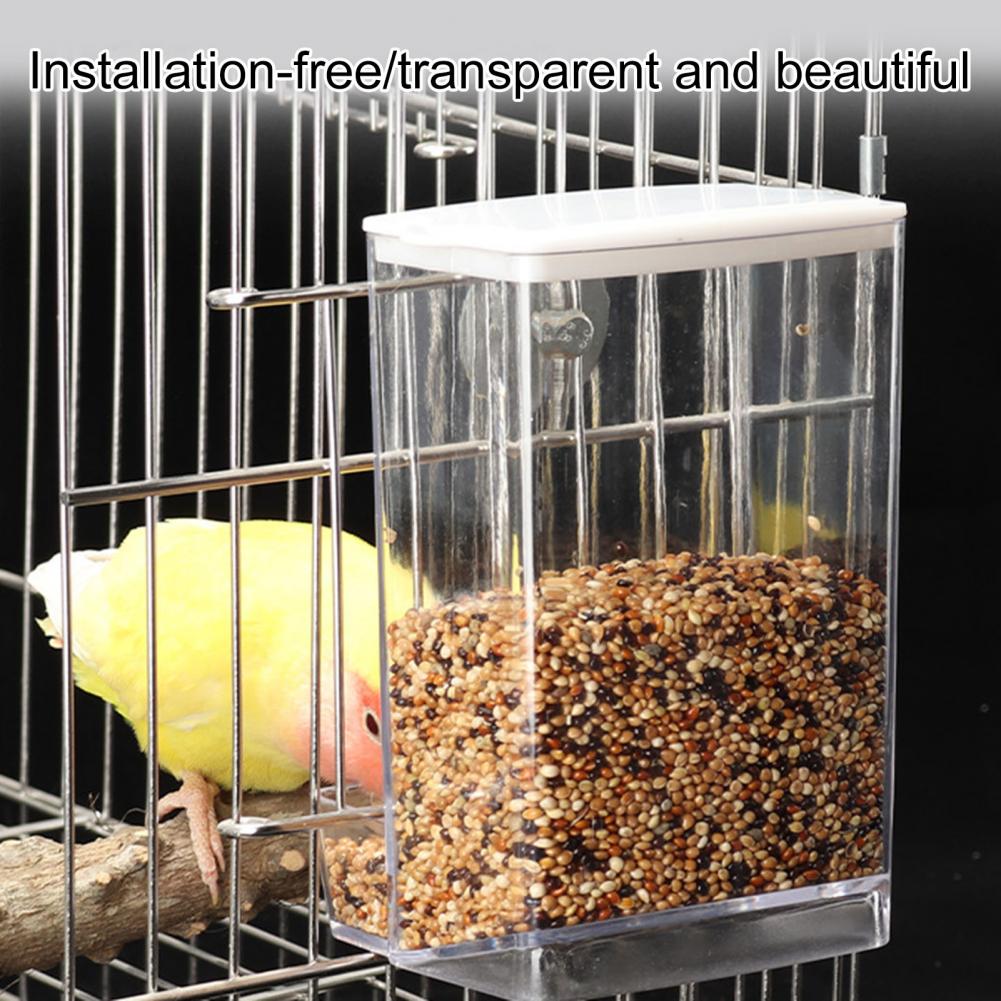 Automatic Bird Feeder & Waterer – Dustproof Lid Food Dispenser for Parrots, Budgies, Cockatiels, and Conures