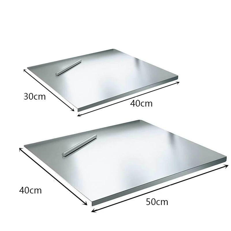 304 Stainless Steel Cutting Board Food Grade Chopping Boards Heavy Duty Kitchen Boards Anti-Slip Mat for Meat Vegetables Bread