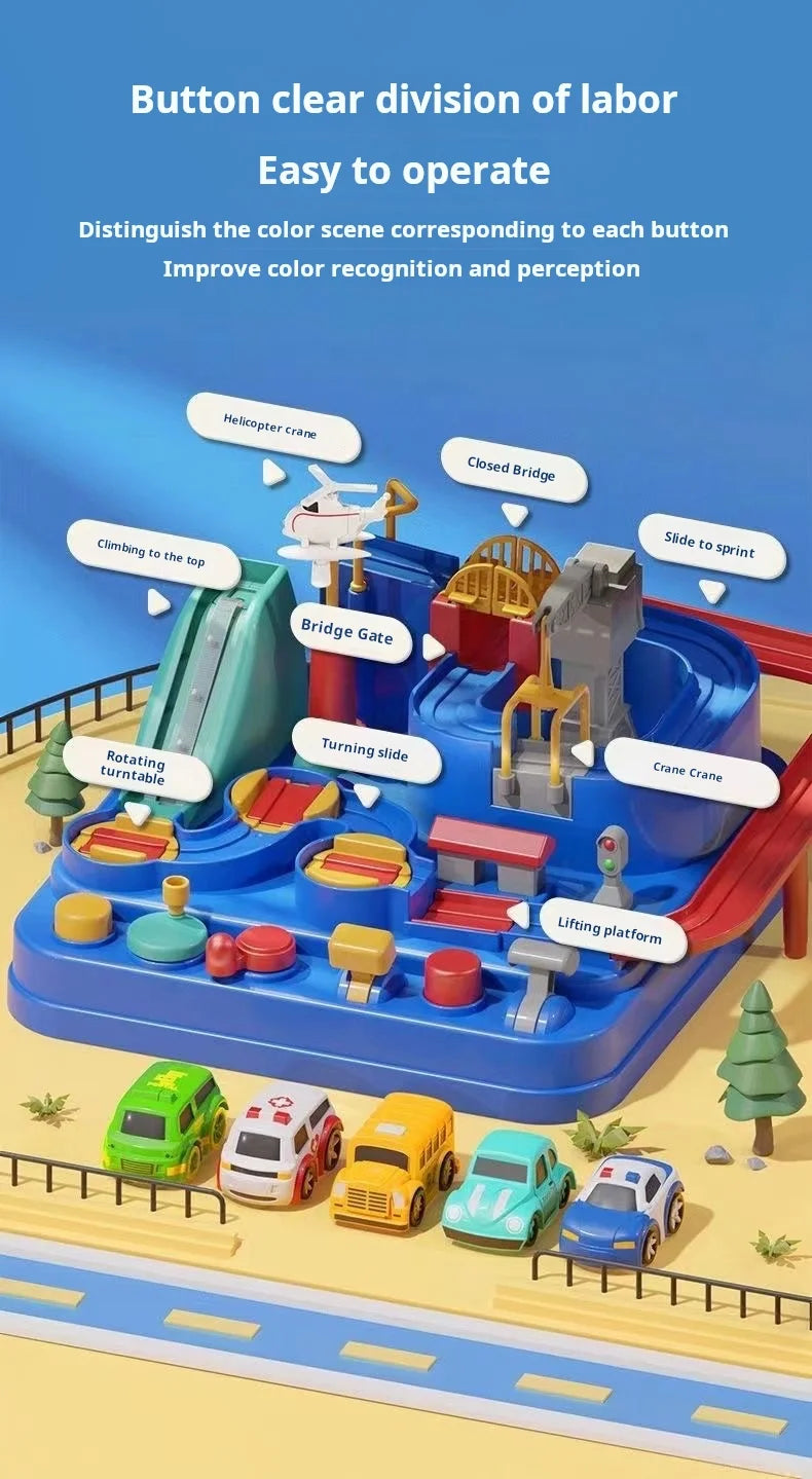 Large Car Track Adventure Toy – Educational and Interactive Brain-Teaser Game for Kids