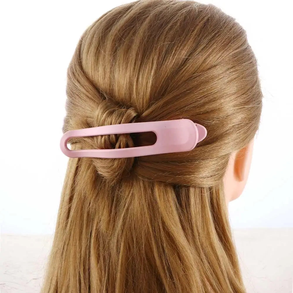 Large Matte Candy Color Hair Claw – Simple Plastic Duckbill Clip for Women and Girls