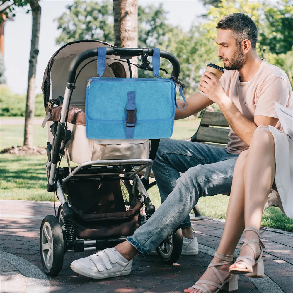 Portable nappy changing mat baby diaper pad outdoor travel changing mat multifunctional diaper separating waterproof folding mat
