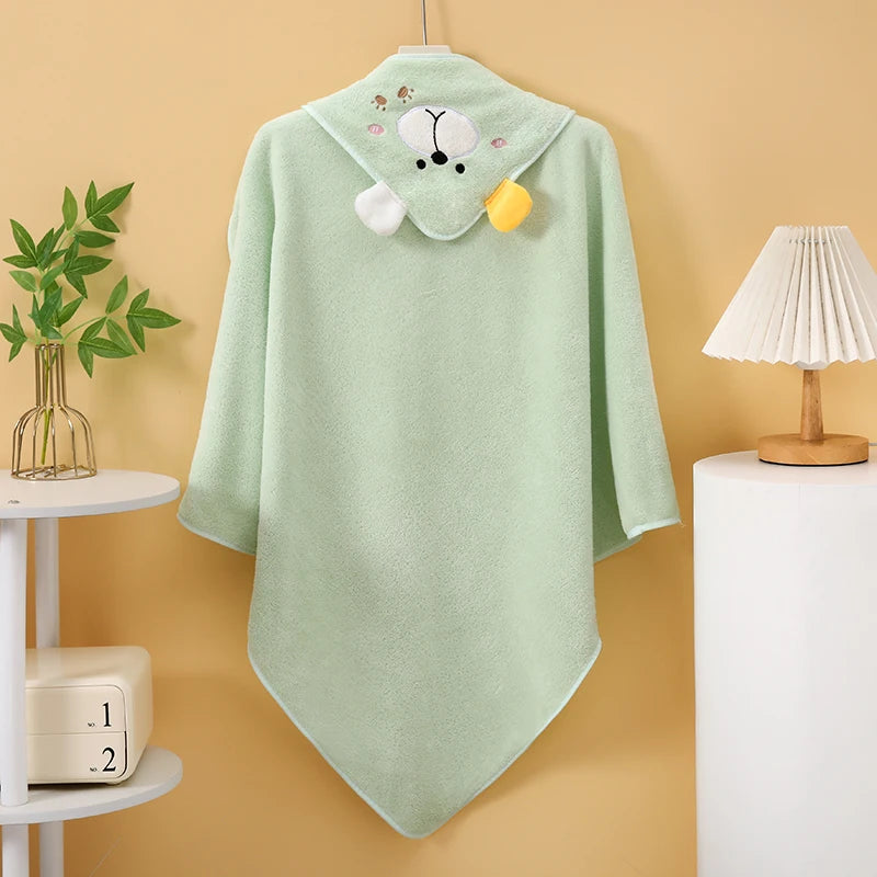 New Coral Fleece Bath Towel for Infants and Children. Super Absorbent, Comfortable and Soft Fabric