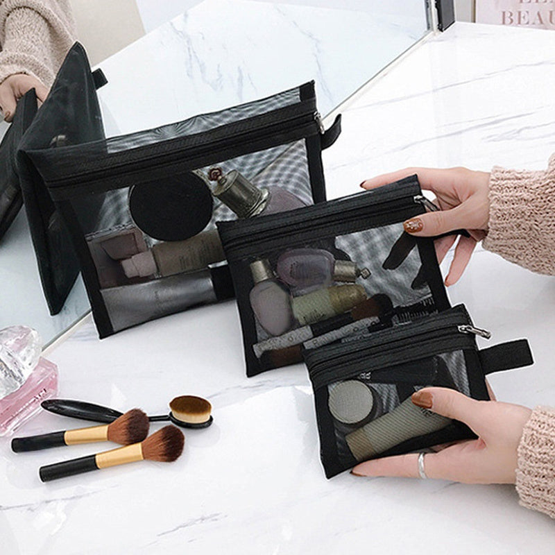 Mesh Cosmetic Travel Storage Makeup Bag Organiser
