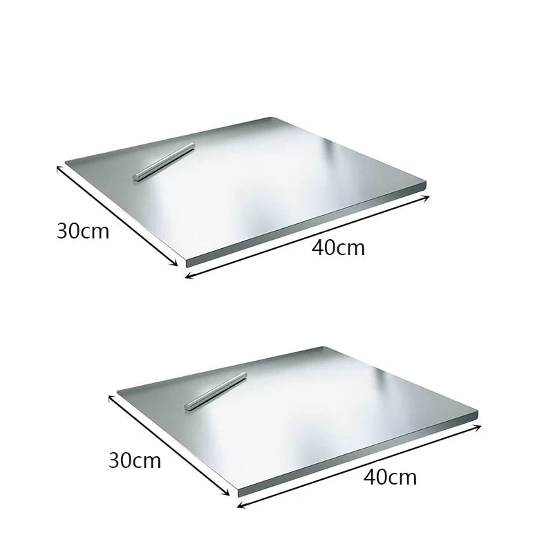 304 Stainless Steel Cutting Board Food Grade Chopping Boards Heavy Duty Kitchen Boards Anti-Slip Mat for Meat Vegetables Bread