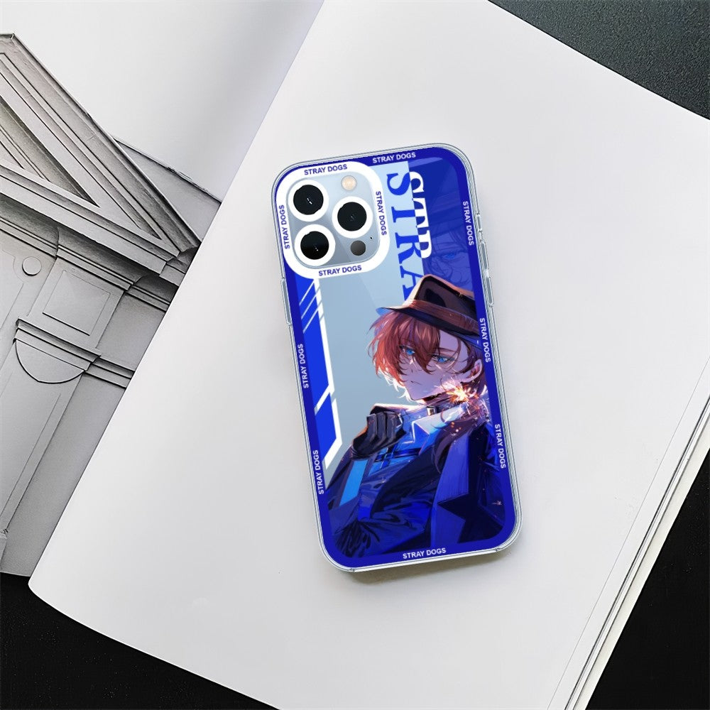 Anime Bungo Stray Dogs Transparent Phone Case – Compatible with iPhone 11, 12 Mini, 13, 14, 15 Pro Max