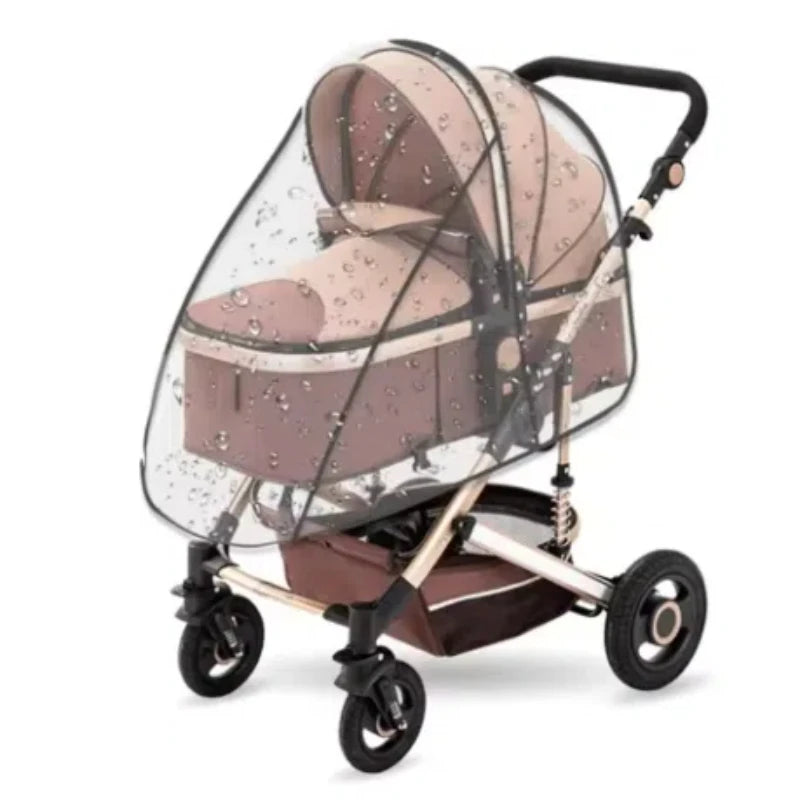 Universal Waterproof Rain Cover For Prams Pram Accessories Transparent Dust Cover Open Zip Umbrella Rainy Season Waterproof