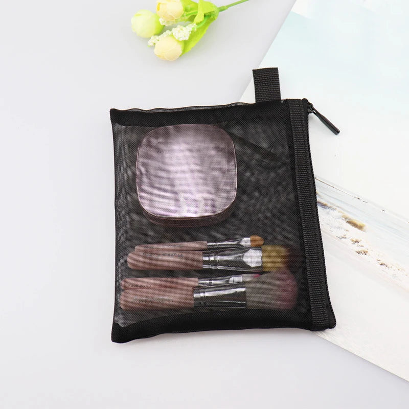 Mesh Cosmetic Travel Storage Makeup Bag Organiser