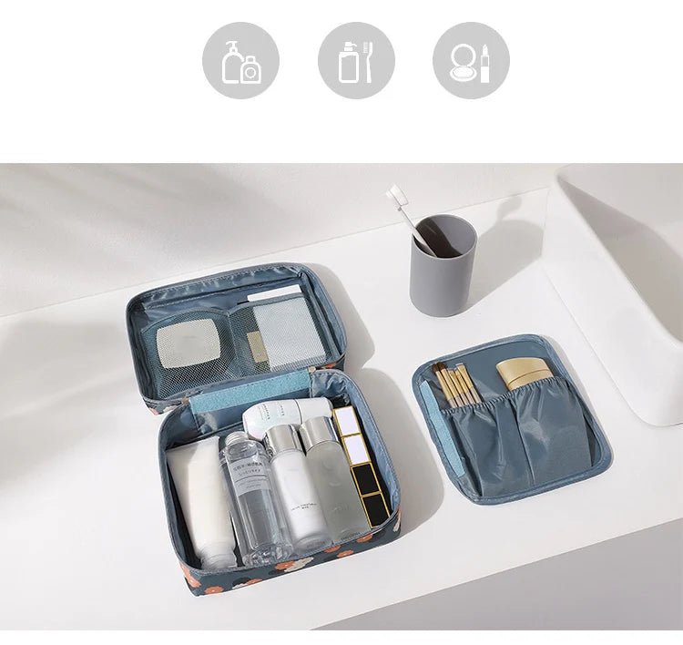 Women's Portable Waterproof Toiletries Organiser Cosmetic Bag