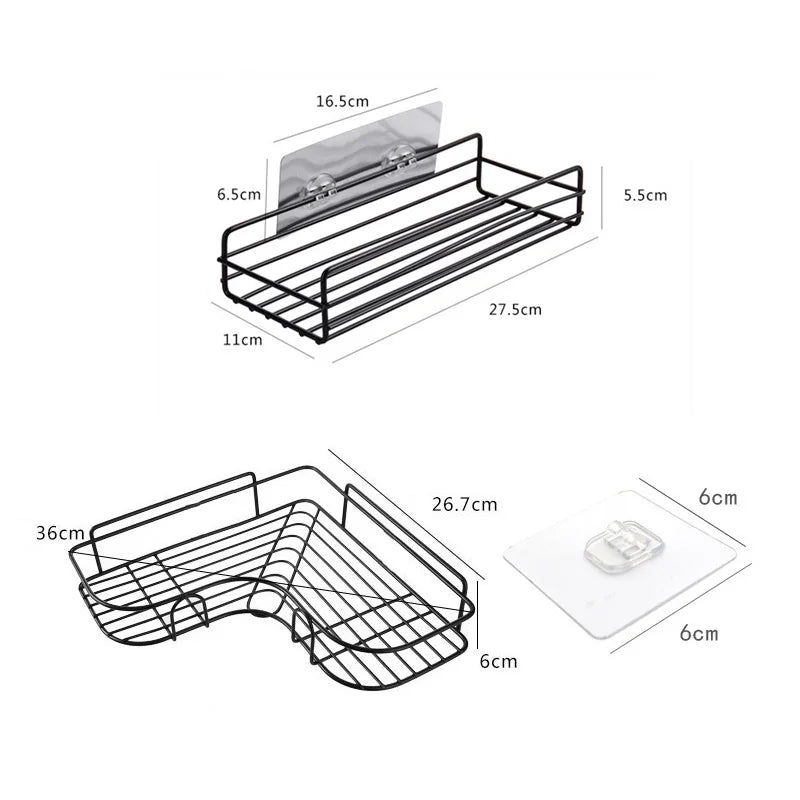 Bathroom Metal Shelves No-Drill Bathroom Organiser Cleaning Supplies Organiser Kitchen Supplies Storage Bathroom Accessories