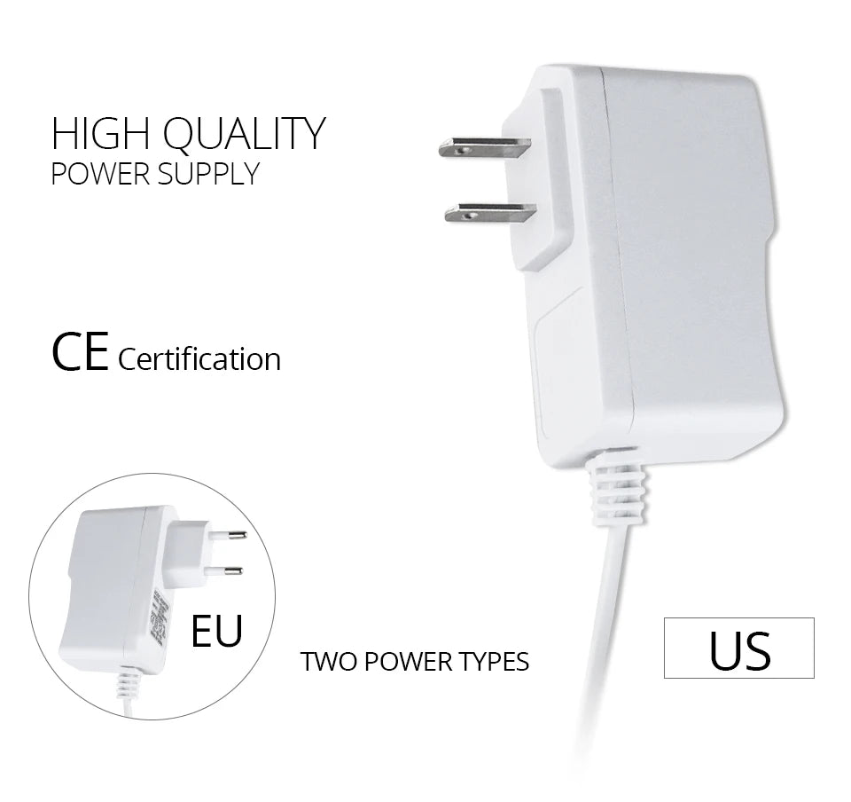 Motion Sensor Under Cabinet Lights Cupboard Kitchen Bed Emergency Night Light Flexible LED Strip DC 12V US EU Power Adapter