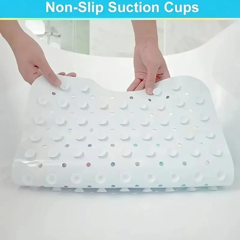 1pc Baby Bath Mat for Tub for Kids, Non Slip Cartoon Bathtub Mat Anti Slip with Drain Holes & Suction Cups,Underwater World