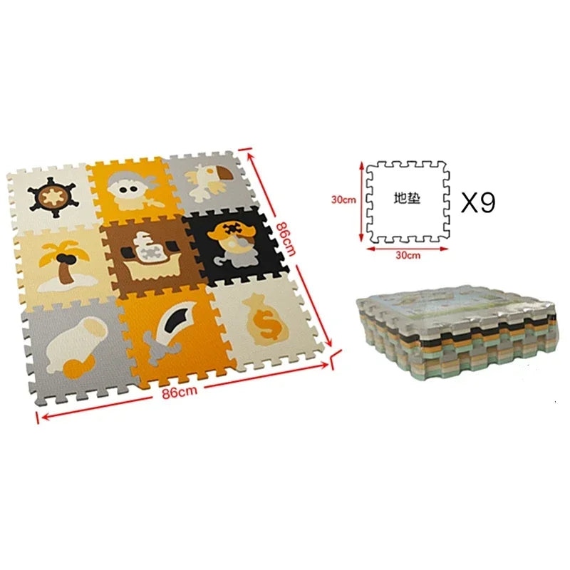 Baby Play Mat 30x30cm Kids EVA Foam Puzzle Carpet Interlocking Floor Tiles Educational Alphabet Numbers Activity Gam Floor Mats