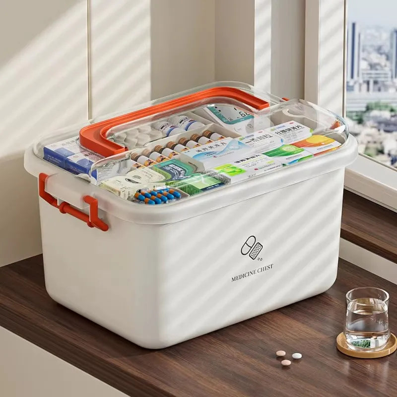 Large Capacity Portable Medicine Box First Aid Medical Kit