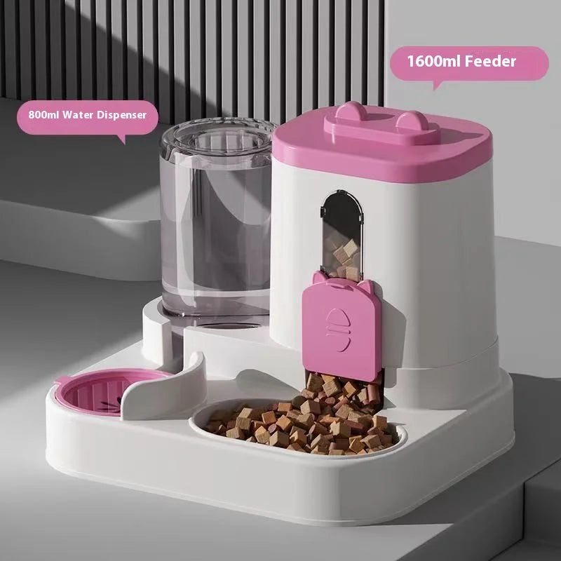 2-in-1 Integrated Fully Automatic Water & Food Dispenser