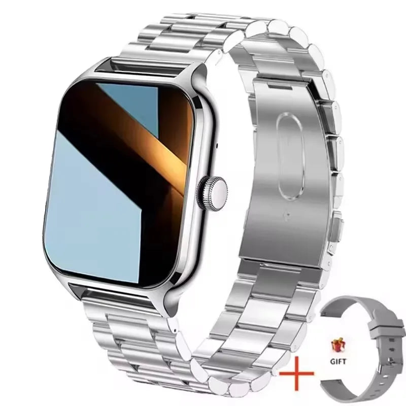 2025 Smart Watch Women 2.01" Full Touch Screen Heart Rate Tracker Bluetooth Call Waterproof Sport Smartwatch Men for Android IOS
