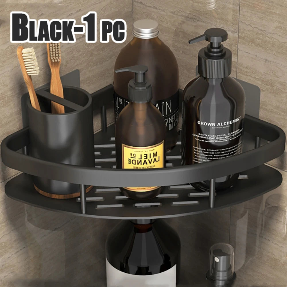 Wall Hanging Corner Rectangular Rack Bathroom Shelf Towel Rack Shelves Wall Shower  Shampoo Rack No Drill Shelf Tripod