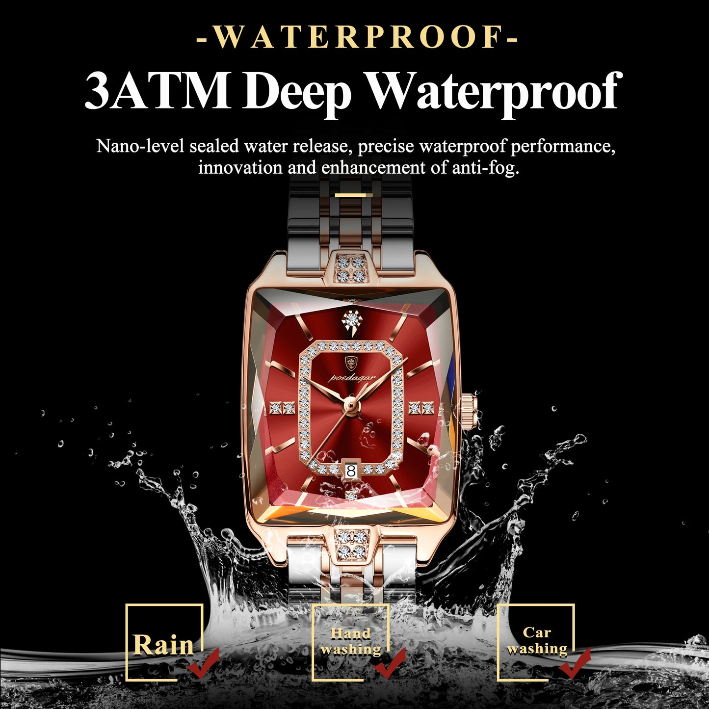 POEDAGAR Elegant Exquisite Woman Watch Waterproof Stainless Steel Date Original Fashion Ladies Wristwatch Women's Quartz Watches