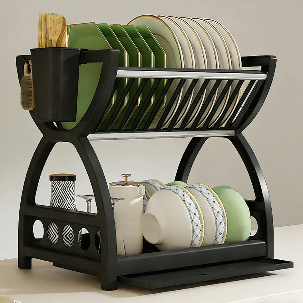 Household Multifunctional Kitchen Storage Rack Drain Bowl And Dish Storage Rack Bowl And Chopstick Rack Storage Box