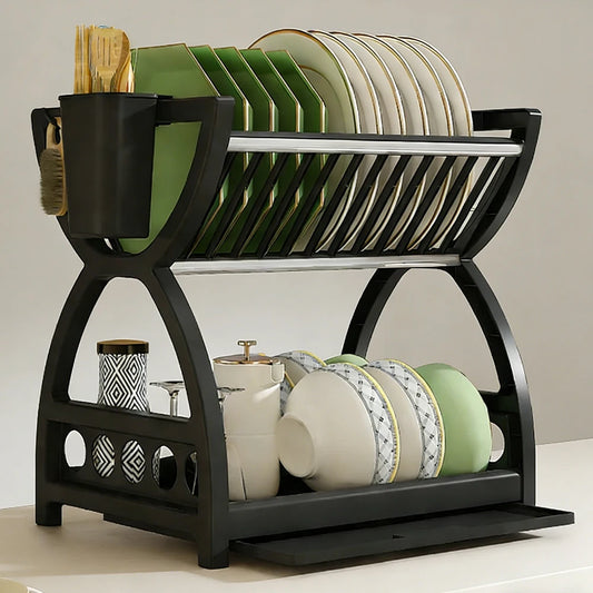 Household Multifunctional Kitchen Storage Rack Drain Bowl And Dish Storage Rack Bowl And Chopstick Rack Storage Box