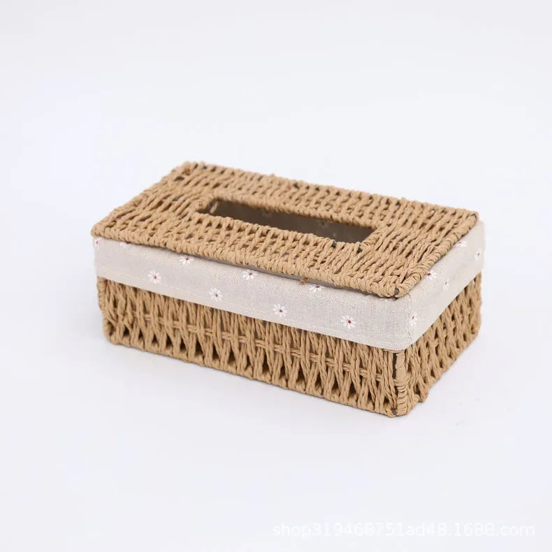 Creative Handmade Rattan Tissue Box