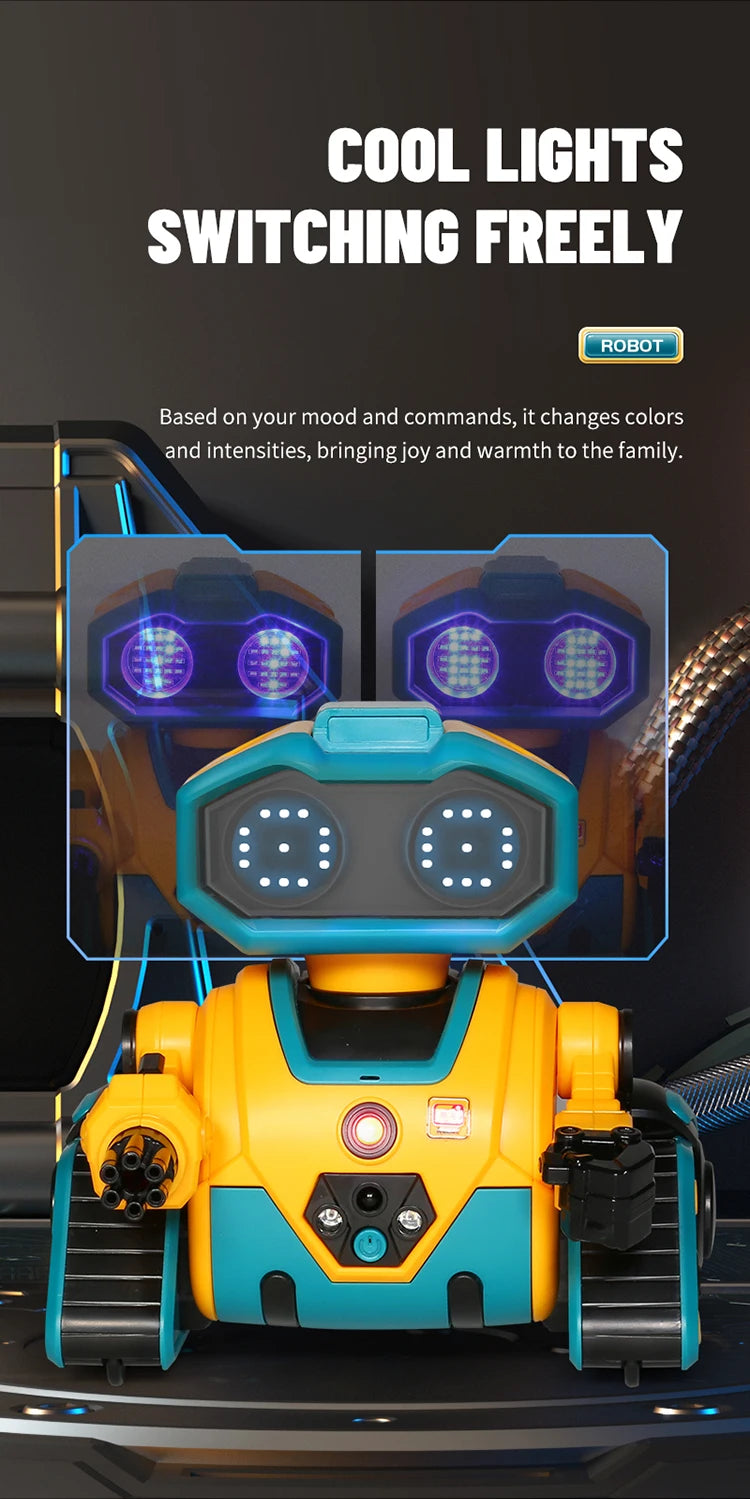 Smart Robot Interactive Toy – 2.4G Remote Control, Music-Sensing and Intelligent Induction for Kids