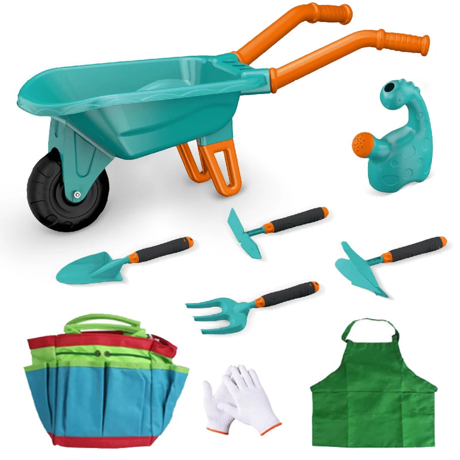 Gardening Tools Outdoor Toys Set Backyard Play Family Roles-Play Game Pretend Play Kids Toy for Boys Girls Children's Day Gifts