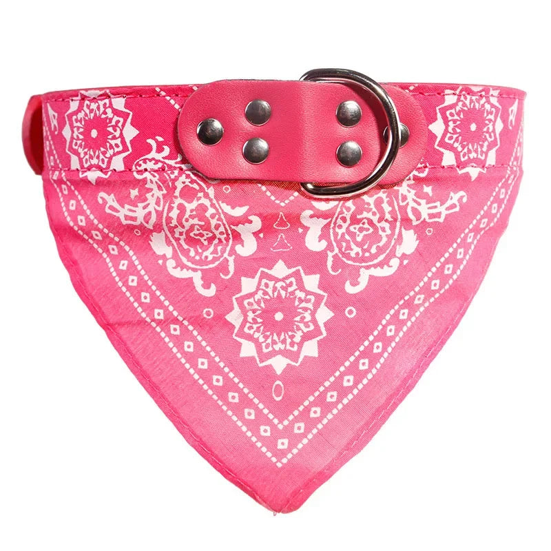 Cute Pet Bandana Scarf – Adjustable Neckerchief Collar for Small Dogs and Puppies