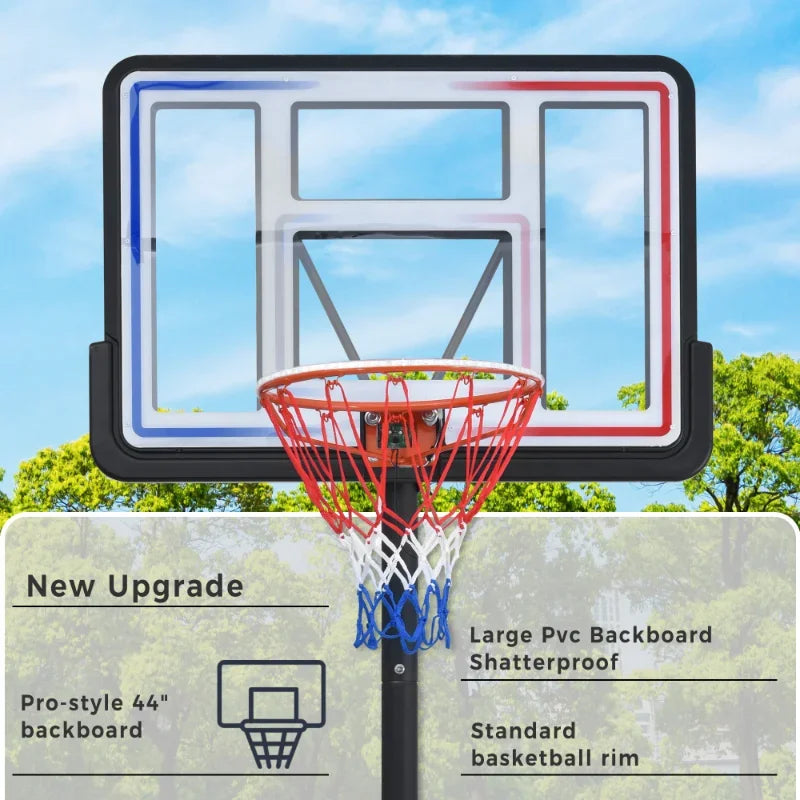 Upgrade Portable Basketball Rack Height Adjustable Contains LED Basketball Rack Lights Super Bright For Outdoor Play At Night[U