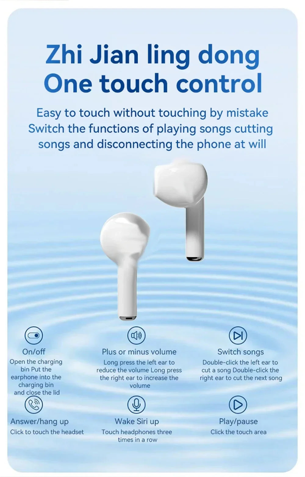 Lenovo Wireless Bluetooth 5.3 Earbuds TWS Hi-Fi High-Quality Sports Earbuds Extra-Long Standby Time Large Battery Capacity