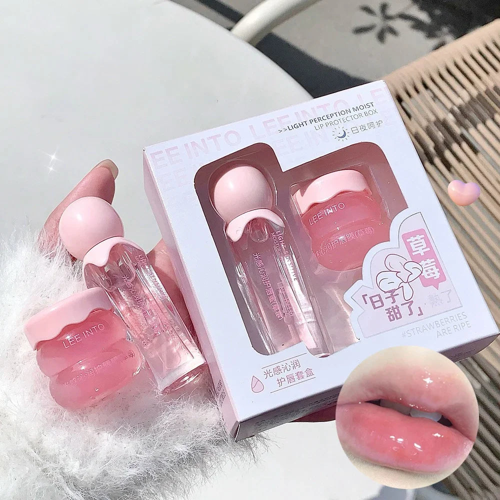 Strawberry Lip Balm Set