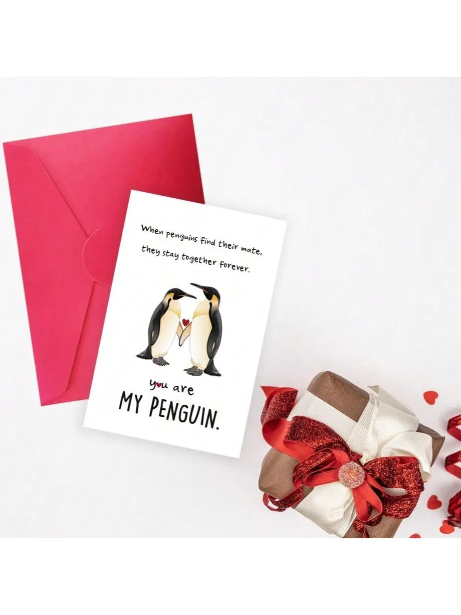 1pc Funny Love Card Valentine's Day Card Anniversary Gift Birthday Card I Love You Thiiiiis Much Small Business Supplies Thank Y