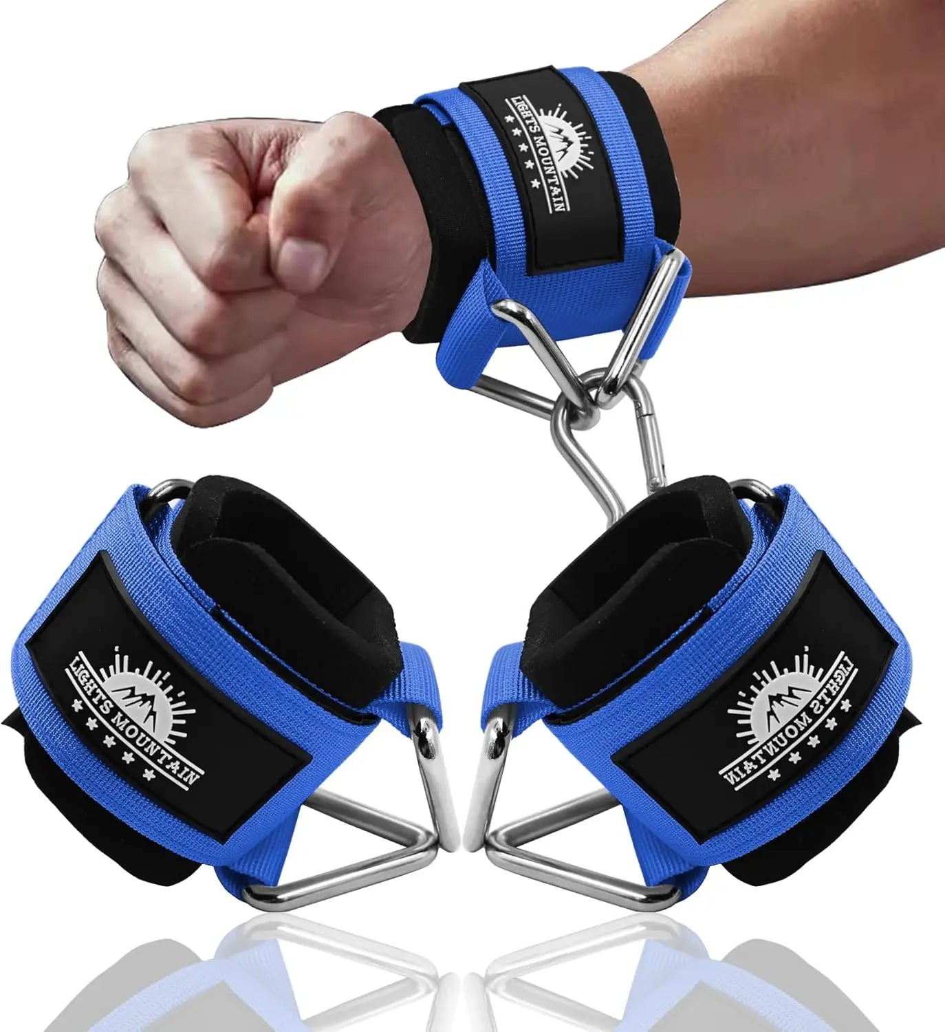 Adjustable Wrist Cuffs Padded Straps for Cable Machines