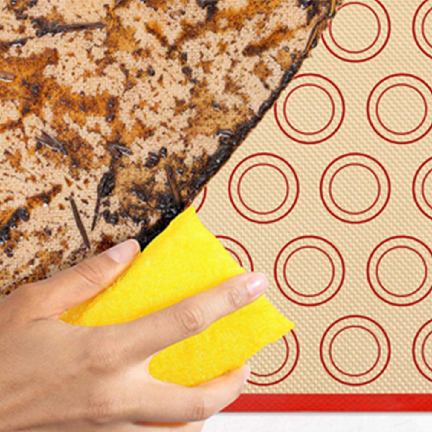 1PC Silicone Baking Mat for Oven, Reusable Non Stick Heat Resistant Bakeware Sheets Liner, Baking Tools for Cookie Macaron Bread