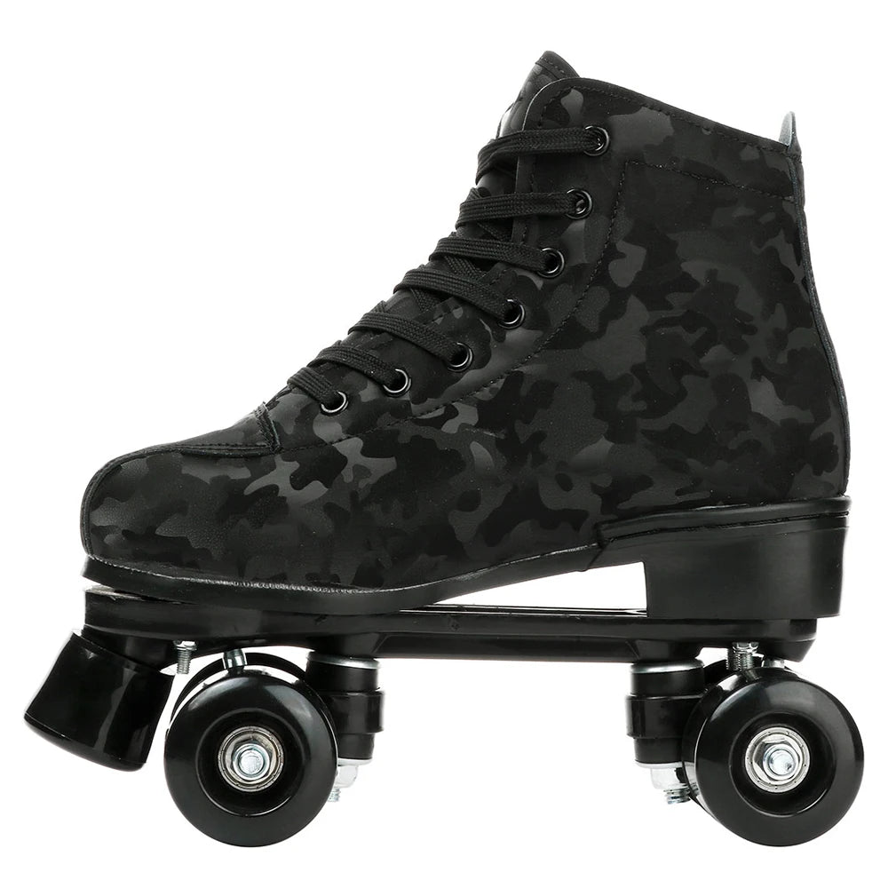 Outdoor Roller Skates Sports Double Row Skates Quad 4 Wheels Skating Women Flashing Roller Skates Shoes for Men Youth Boys Girls