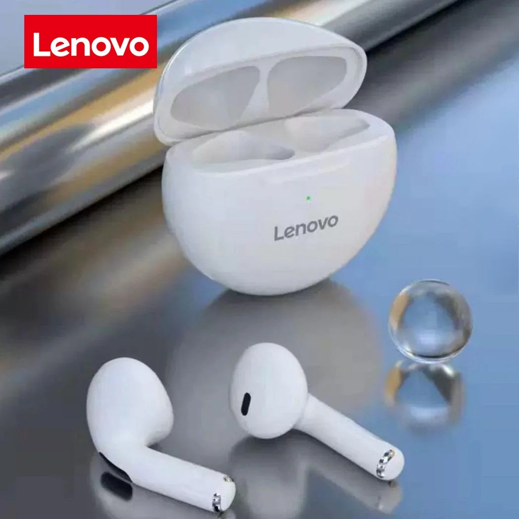 Lenovo Semi-In-Ear Wireless Bluetooth Headphones Touch-Control Sports Headphones 3D Stereo Headphones Suitable for Gaming