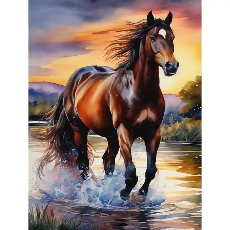 5D Diamond Painting Horse Animals Full Diamond Mosaic Embroidery Cross Stitch Kit Picture Of Rhinestone Home Art Decor Gift
