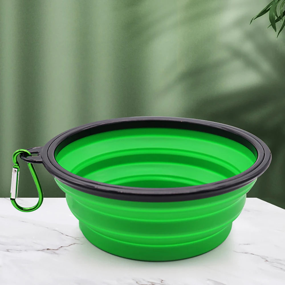 Portable Folding Silicone Pet Bowl – Outdoor Travel Food & Water Dish for Dogs & Cats