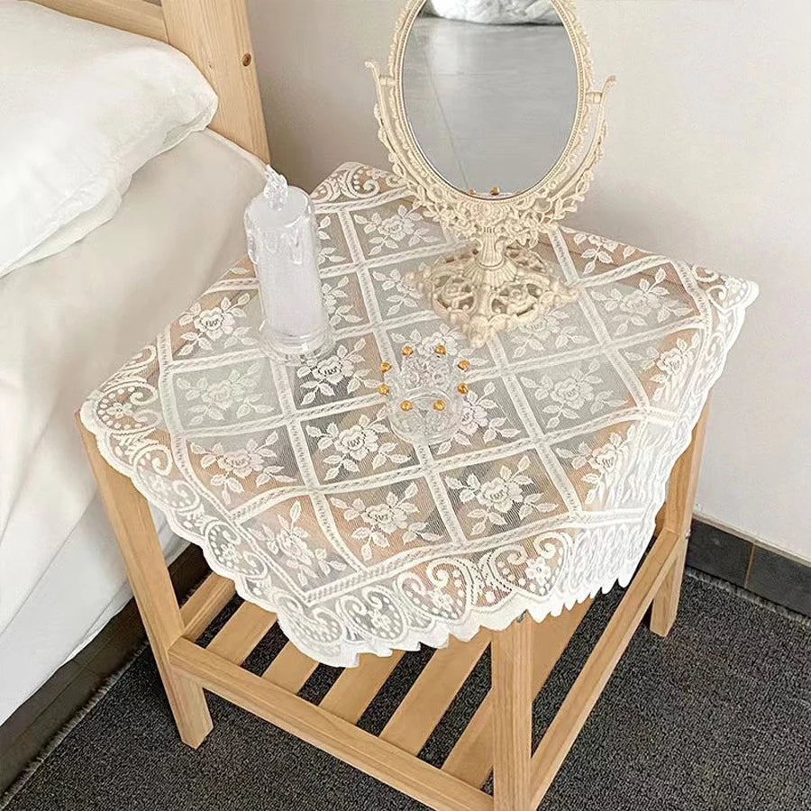 100% Polyester Embroidered Lace Table Cloth