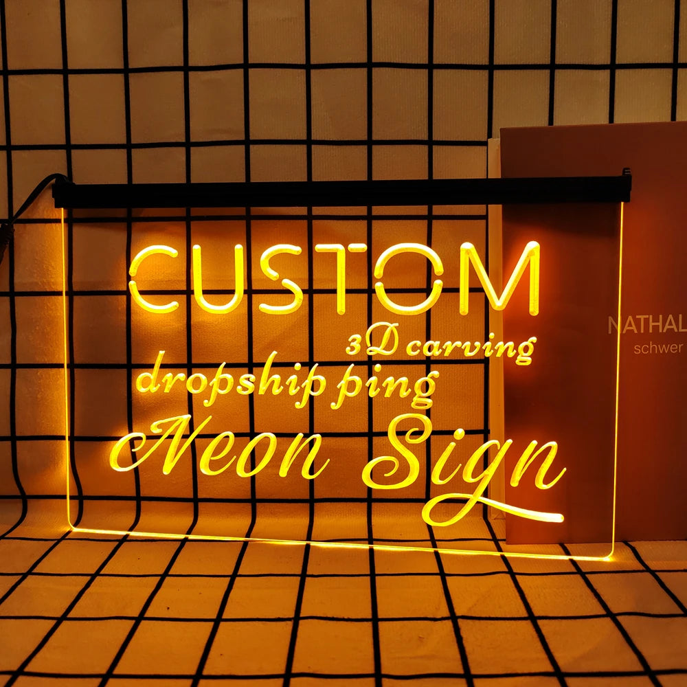 Custom LED 3D Carving Neon Sign