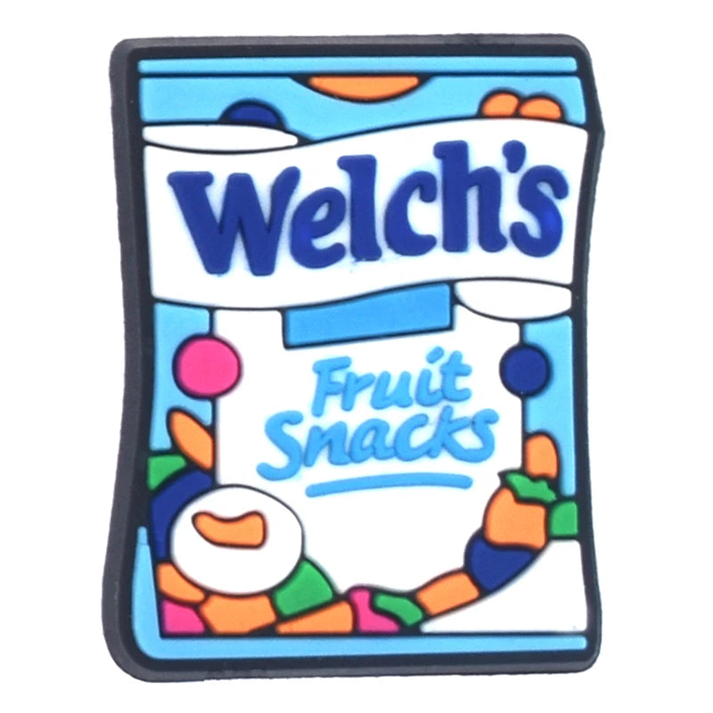 1PCS Cartoon Snack Shoe Charm – PVC Food & Drink Button for Slippers, Bags, and DIY Decor