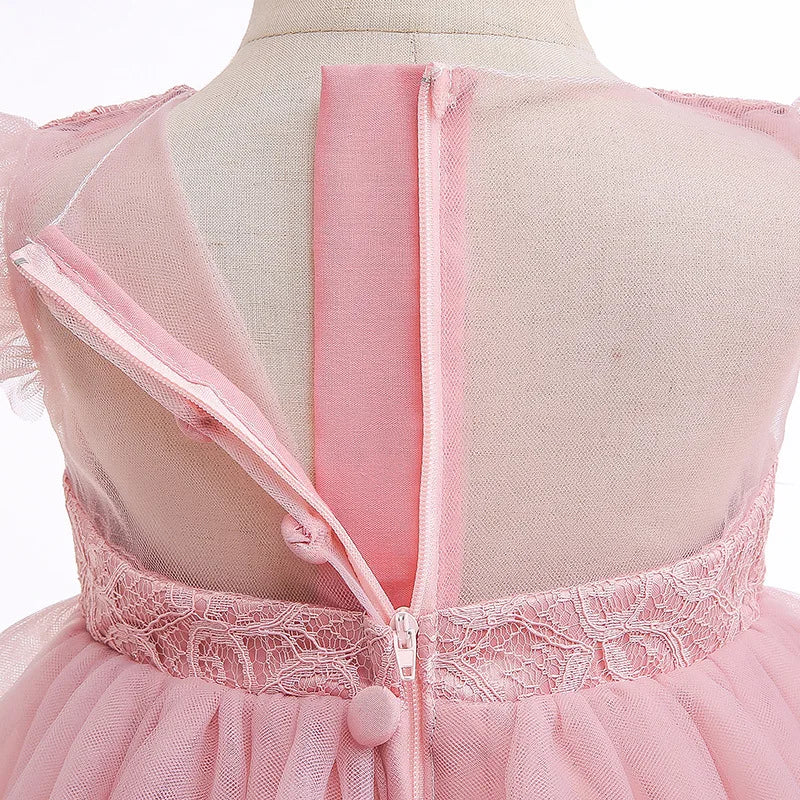 Hetiso Baby Girls Dress Long Sleeve Kids First Birthday Ball Gown Infant Dresses for Baptism Bridesmaid party 3-24 month