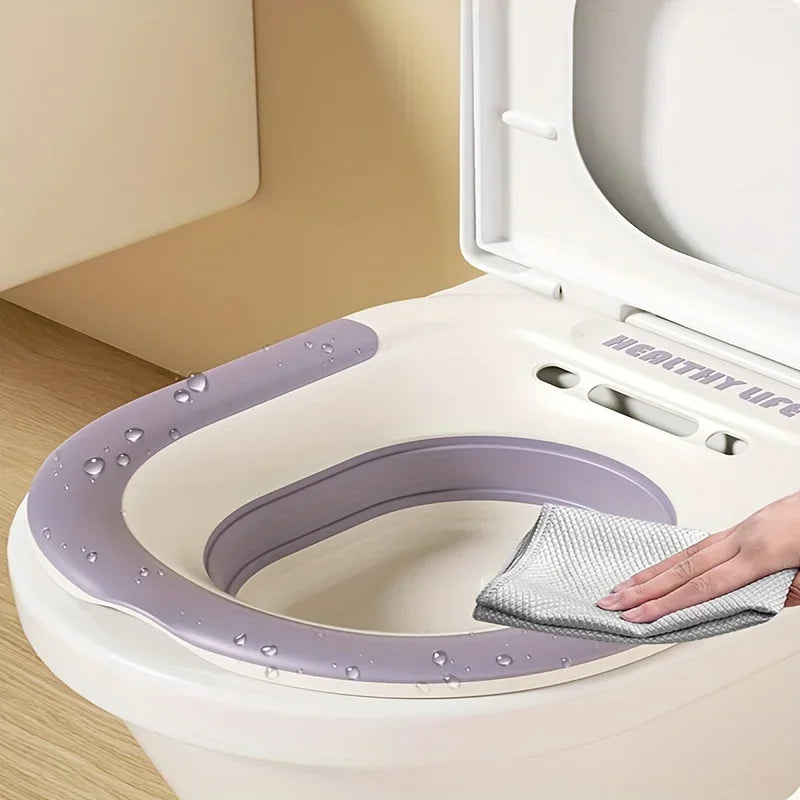 Folding Sitz Bath Basin No Squatting Gynecological Postpartum Nursing Bath Basin Home Pregnant Women's Buttocks Washing Basin