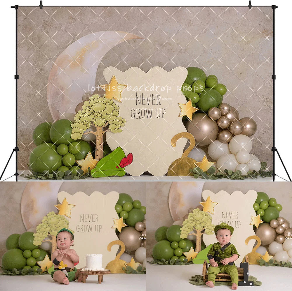 1st Birthday Cake Smash Backdrops Kids Baby Photography Child Photocall Fairy Balloons Wild One Garden Cute Bow Theme Background