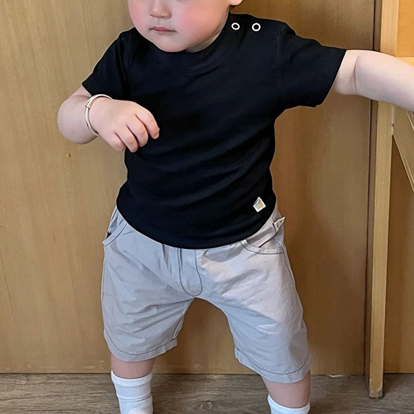 Kids Newborn Baby Summer Short Sleeved T-shirt Funny Best Mama Ever Print Cotton Tops infant boy and girl Tshirt Toddler Tees