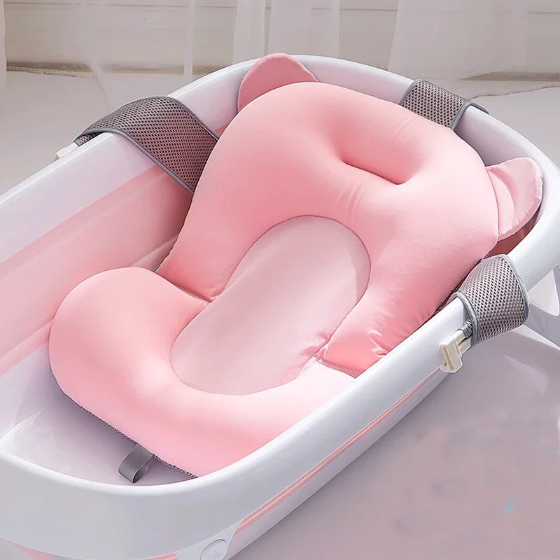 Baby Bath Seat Support Mat Shower Safety Tub Pad Newborn Bathtub Recliner Infant Anti-Slip Soft Comfort Body Cushion Baby Stuff